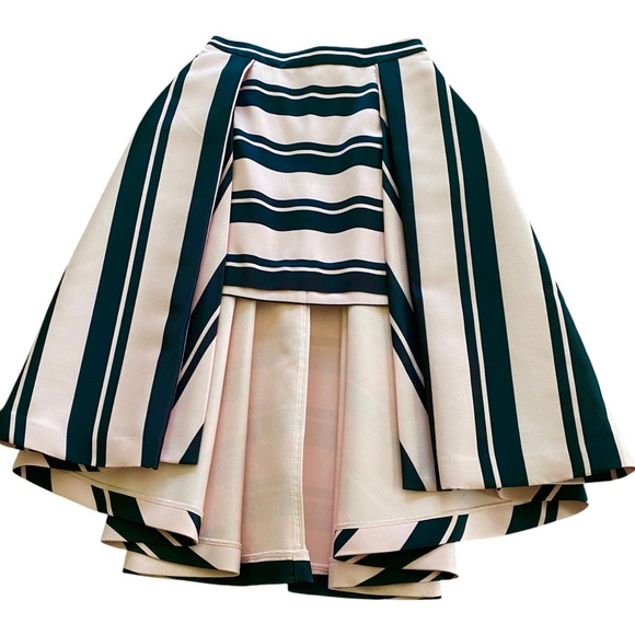 Halston Heritage Women's Hi-lo Printed Structured Skirt sz 2 - Picture 10 of 14